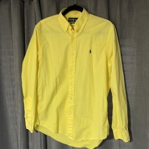 Polo Ralph Lauren Men’s yellow dress shirt. Size M.